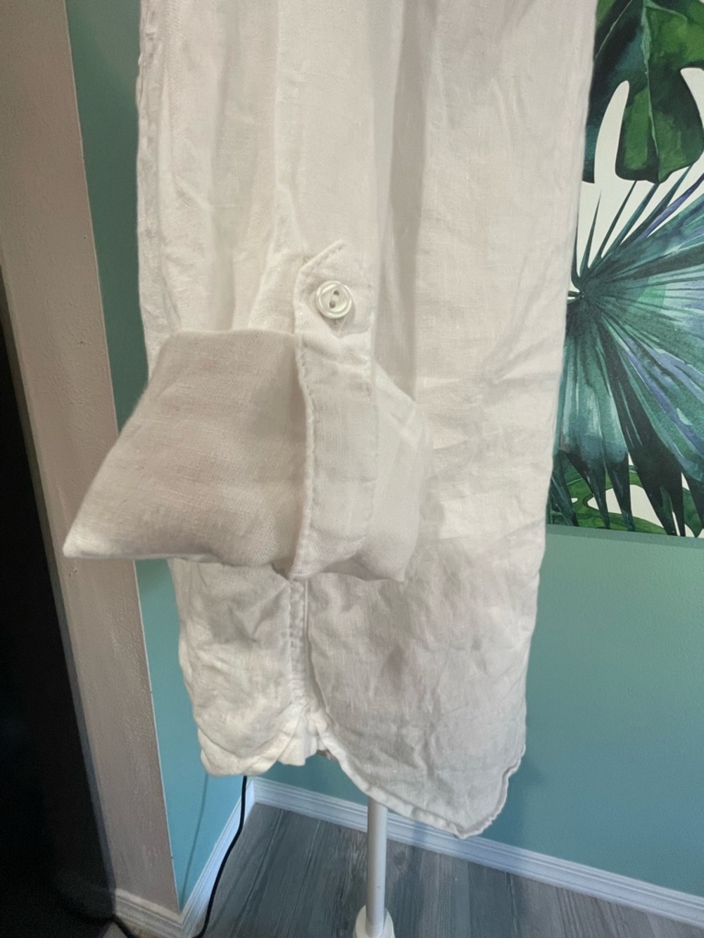 Talbots White Linen “Camp Shirt” - Picture 4 of 10